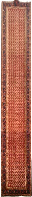 4x18 Authentic Hand-knotted Persian Hamadan Rug - Iran - bestrugplace