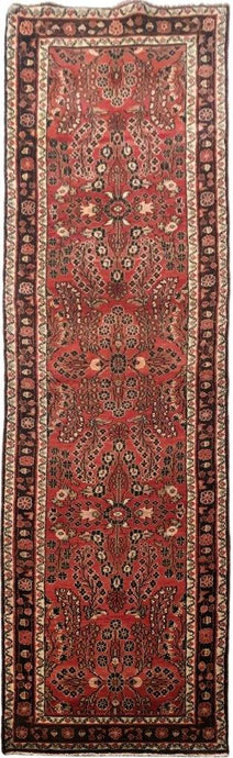 3x13 Authentic Hand-knotted Persian Hamadan Rug - Iran - bestrugplace