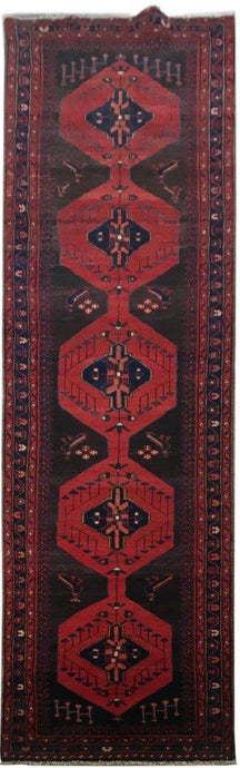 3x13 Authentic Hand-knotted Persian Hamadan Rug - Iran - bestrugplace