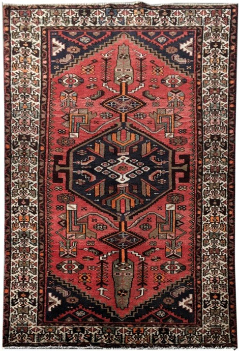 4x7 Authentic Hand-knotted Persian Zanjan Rug - Iran - bestrugplace