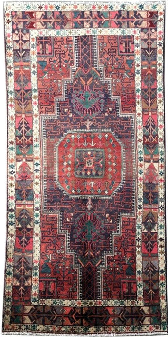 5x8 Authentic Hand-knotted Persian Hamadan Rug - Iran - bestrugplace