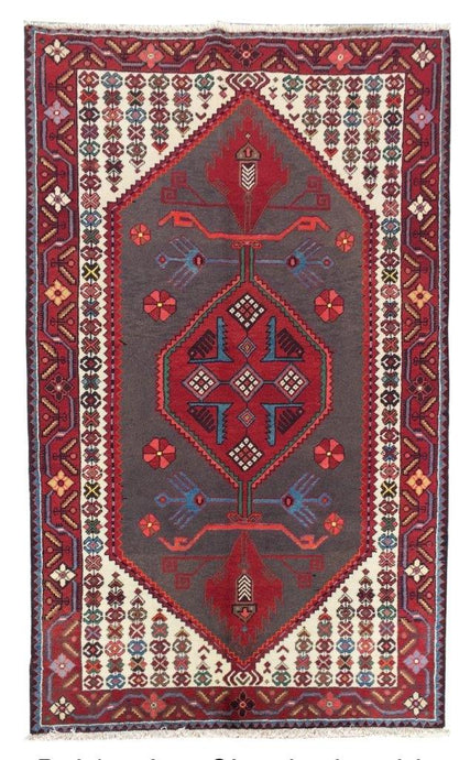 4x7 Authentic Hand-knotted Persian Hamadan Rug - Iran - bestrugplace