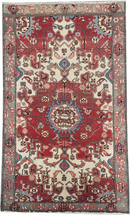 5x8 Authentic Hand-knotted Persian Hamadan Rug - Iran - bestrugplace