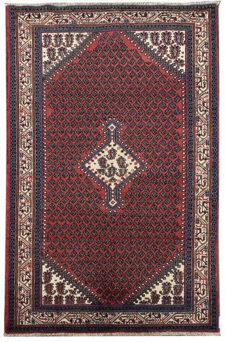 4x7 Authentic Hand-knotted Persian Hamadan Rug - Iran - bestrugplace