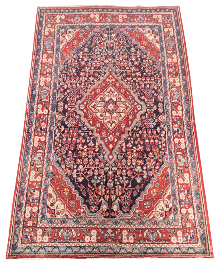 4.7 x 7.5 Persian Jozan Rug BLUE #B-81702