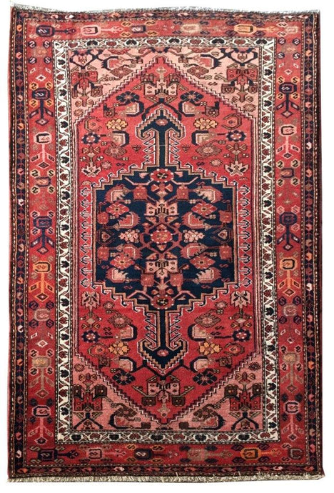 4x7 Authentic Hand-knotted Persian Zanjan Rug - Iran - bestrugplace