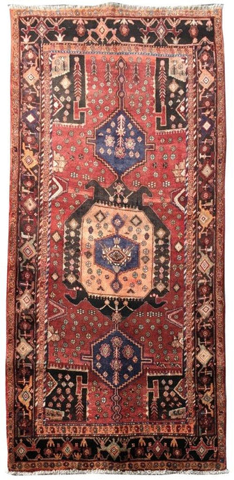 4' x 9' Orange-Peach-Persian-Hamadan-Rug .jpg