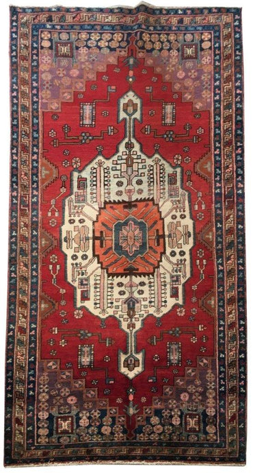 6x11 Authentic Hand-knotted Persian Hamadan Rug - Iran - bestrugplace