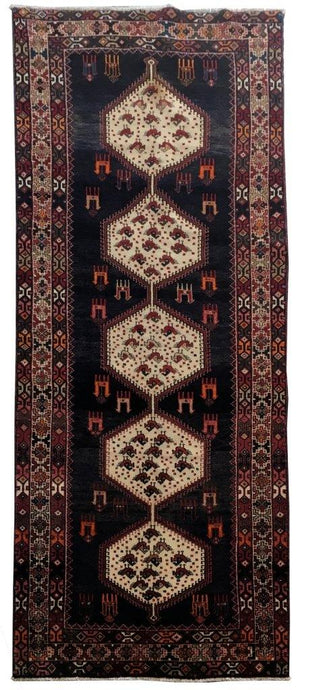 4x10 Authentic Hand-knotted Persian Hamadan Rug - Iran - bestrugplace