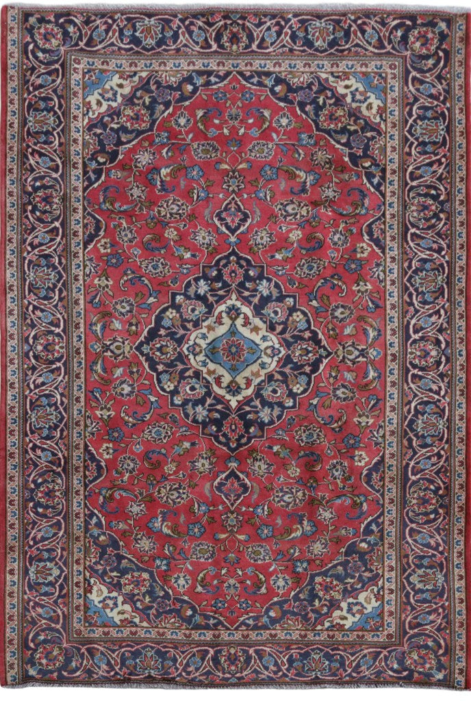 6.7 x 9.8 Red Persian Ardakan Rug 81809