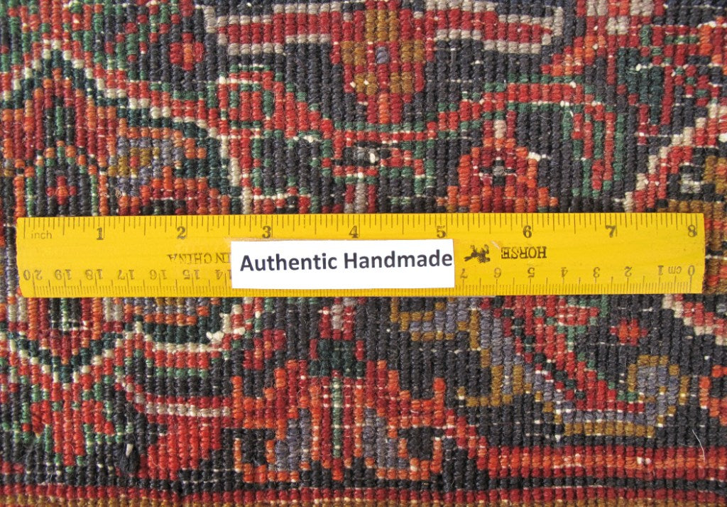 7.3 x 9.6 Maroon Persian Kashan Rug #B-81811