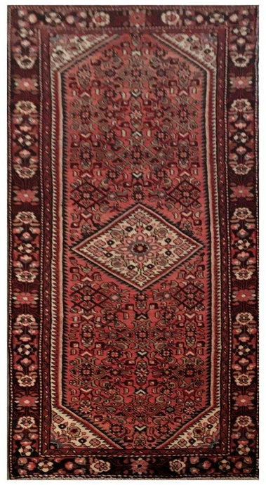 Luxurious 4x10 Authentic Hand-knotted Persian Borchelu Rug - Iran - bestrugplace