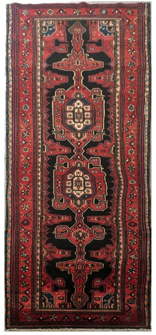 4x13 Authentic Hand-knotted Persian Hamadan Rug - Iran - bestrugplace