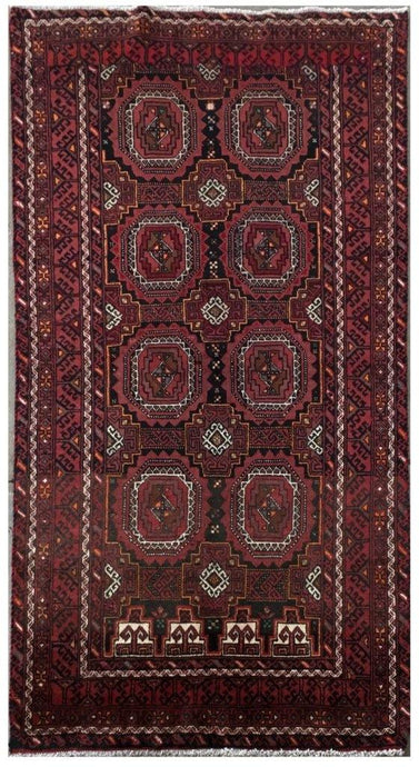 3x6 Authentic Hand-knotted Persian Baluch Rug - Iran - bestrugplace
