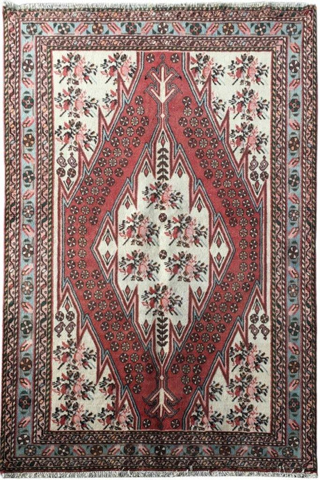 5x6 Authentic Hand-knotted Persian Hamadan Rug - Iran - bestrugplace