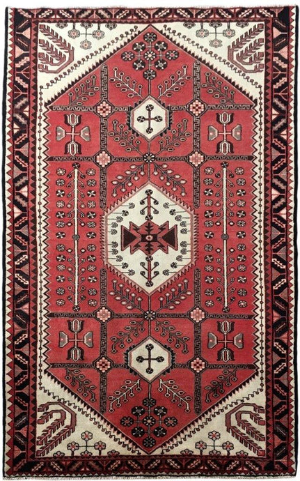 5x9 Authentic Hand-knotted Persian Hamadan Rug - Iran - bestrugplace