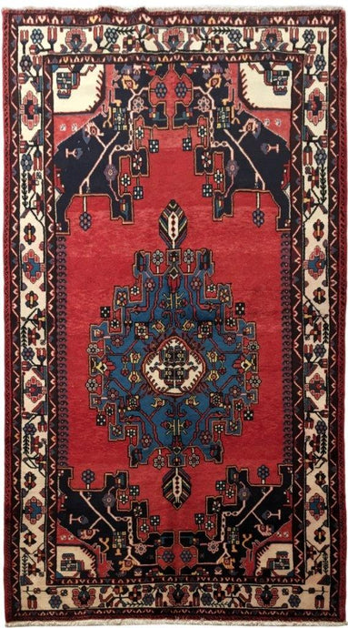 5x9 Authentic Hand-knotted Persian Hamadan Rug - Iran - bestrugplace