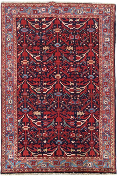 4x7 Authentic Hand-knotted Persian Hamadan Rug - Iran - bestrugplace