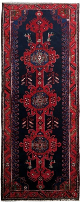 4.5x11 Authentic Hand-knotted Persian Hamadan Rug - Iran - bestrugplace