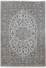 Load image into Gallery viewer, 6.7 x 9.8 Ivory Persian Signed Kashan Rug 82217