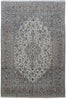 Load image into Gallery viewer, 7.11 x 11.10 Ivory Persian Signed Kashan Rug 82281
