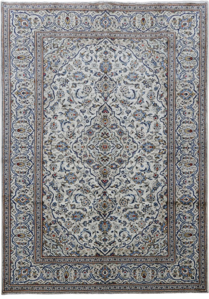 8.2 x 11.6 Ivory Persian Signed Ardakan Rug 82284