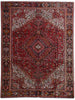 Load image into Gallery viewer, 9.2 x 12.0 Deep Red Persian Heriz Rug 82350