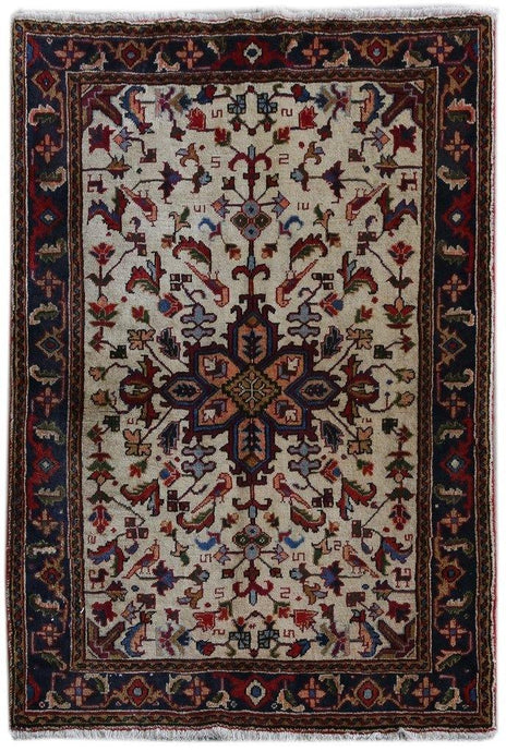 3x5 Persian Heriz Rug - IVORY- Iran - bestrugplace