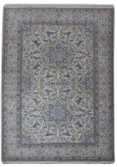 8x12 Authentic Hand-knotted Persian Wool&Silk Nain 9La Rug - Iran - bestrugplace