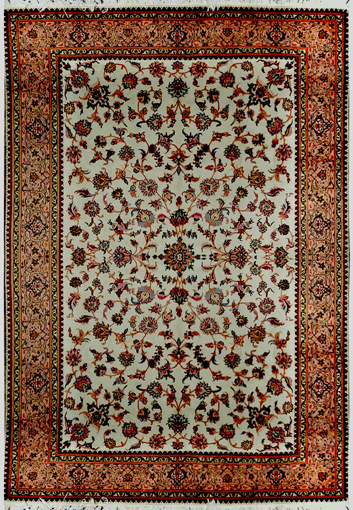 6 x 10 Fancy Rug wool & Silk 400 KPSI #5059