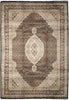 Load image into Gallery viewer, 8.4 x 11.5 Fine Weave 200 KPSI BLACK Tabriz Mahi Wool and Silk Hand-knotted in India #F-5608