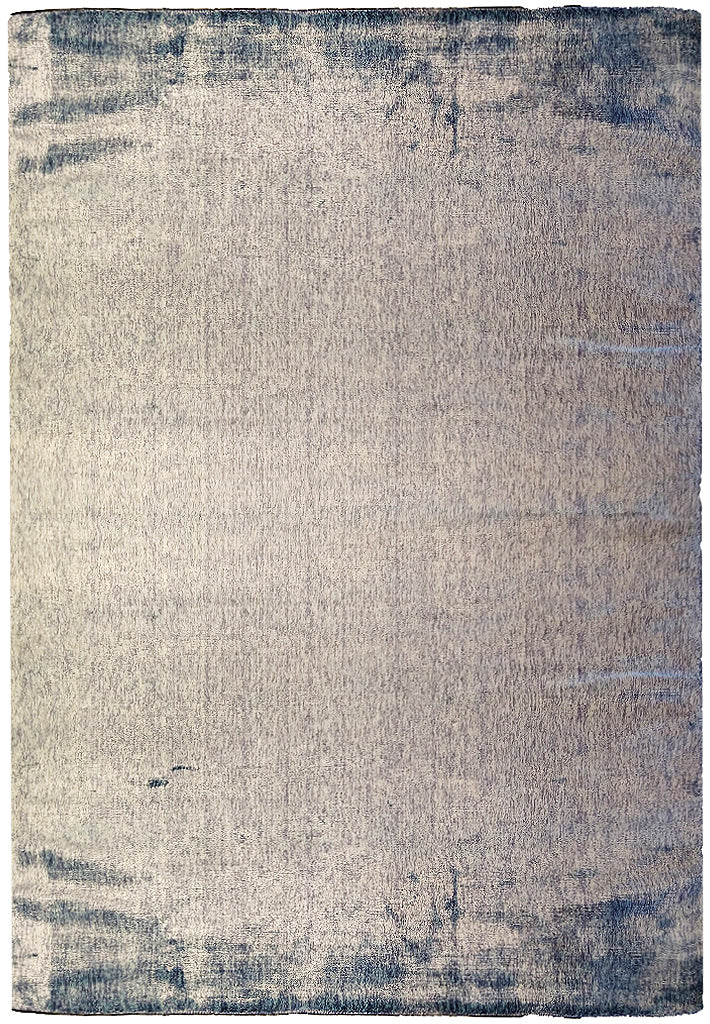 6.1 x 9.3 LIGHT BLUE MODERN AREA RUG Handmade in India #F-5650