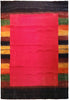 Load image into Gallery viewer, 8.3 x 9.11 GABBEH RUG COLORFUL BORDER SOLID RED HANDMADE INDIA #F-5670