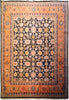 Load image into Gallery viewer, 7.10 x 10 BLACK CORAL HANDMADE WOOL RUG #F-5676