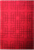 Load image into Gallery viewer, 5.2 x 8 RED CONTEMPORARY Handmade RUG #F-5780