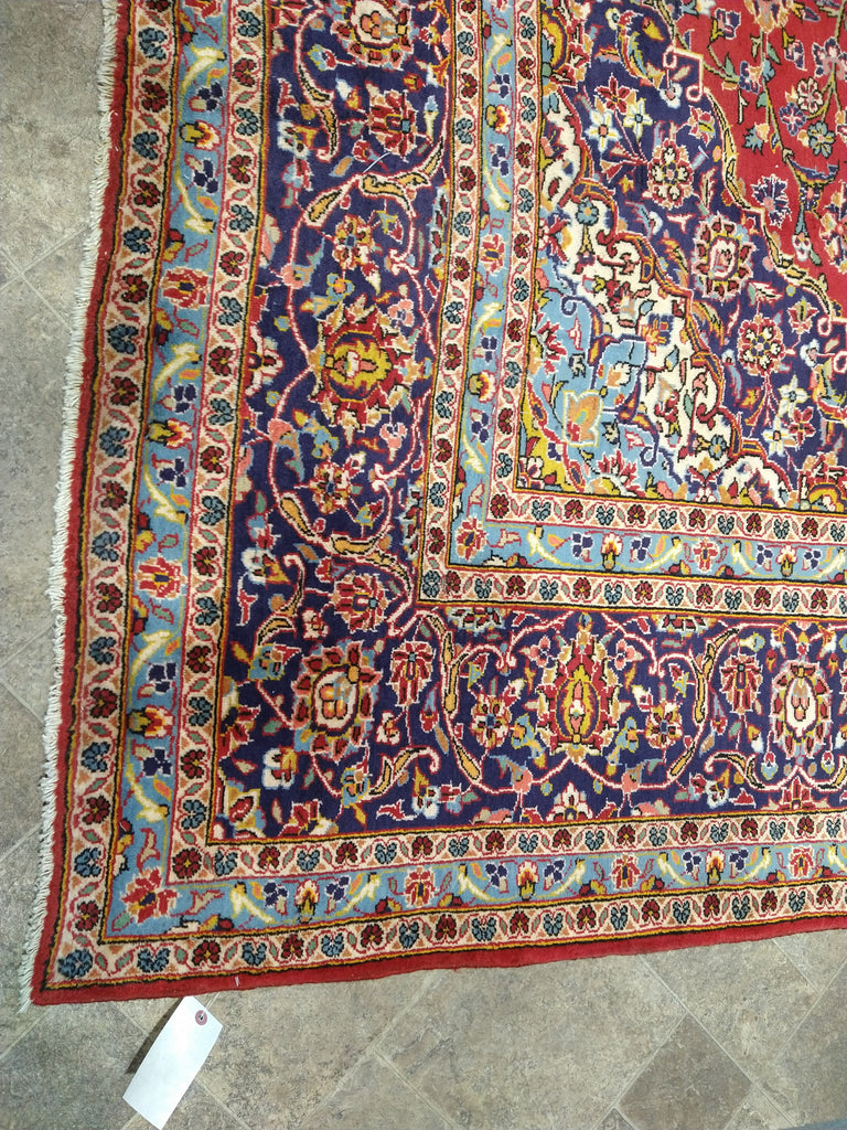 9.9 x 12.7 Classic Persian Rug Red Blue #5018