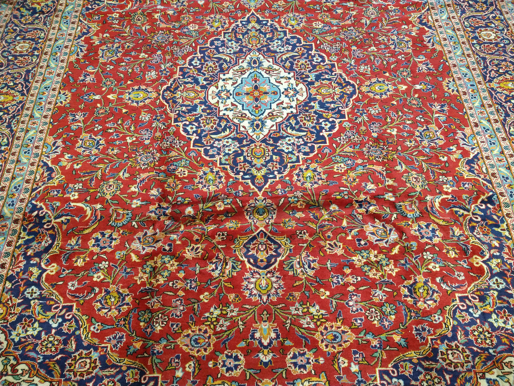 9.9 x 12.7 Classic Persian Rug Red Blue #5018