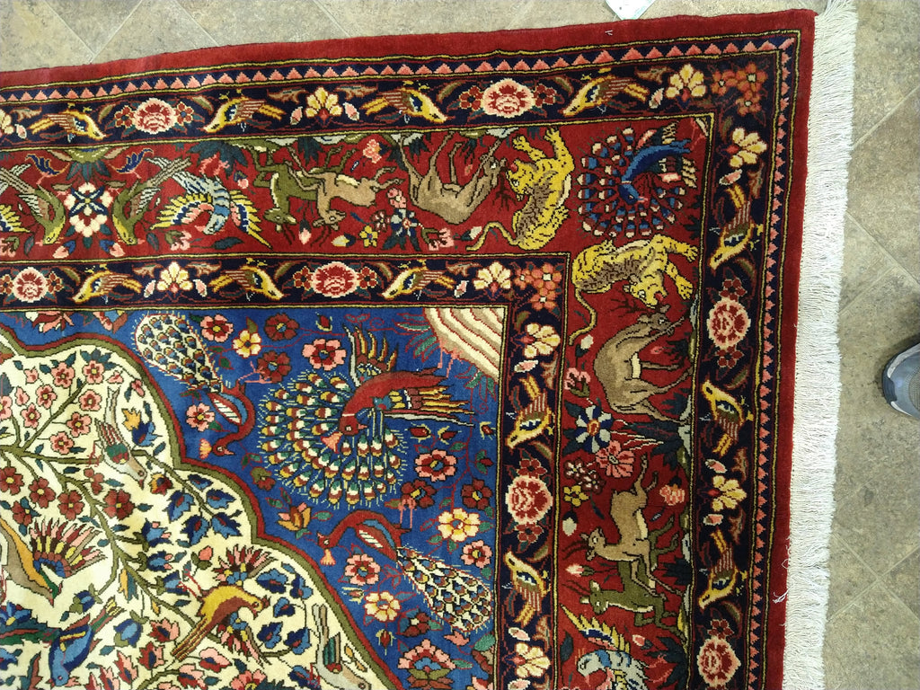 6.9 x 10.4 Persian Bakhtiar Rug TREE OF LIFE #5030