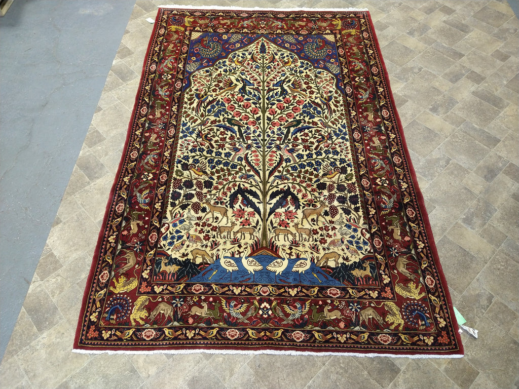 6.9 x 10.4 Persian Bakhtiar Rug TREE OF LIFE #5030