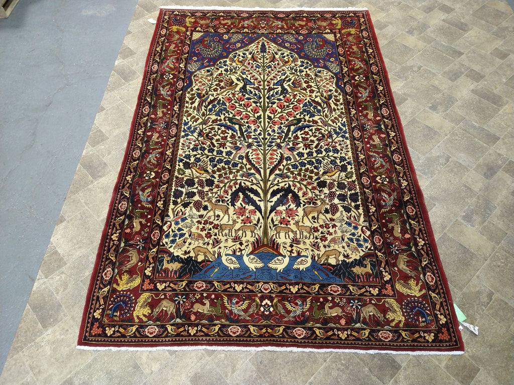 6.9 x 10.4 Persian Bakhtiar Rug TREE OF LIFE #5030