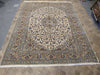 Load image into Gallery viewer, 9.9 x 13 Semi-Antique Persian IVORY KASHAN Rug #5033
