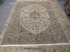 Load image into Gallery viewer, 9.9 x 13 Semi-Antique Persian IVORY KASHAN Rug #5033