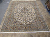 Load image into Gallery viewer, 9.9 x 13 Semi-Antique Persian IVORY KASHAN Rug #5033