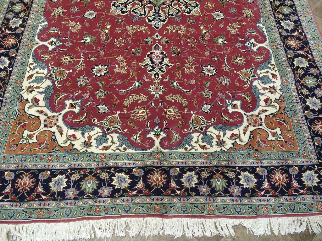 7 x 10 FINER QUALITY Authentic Persian Tabriz Rug Wool and Silk 400 KPSI #5052