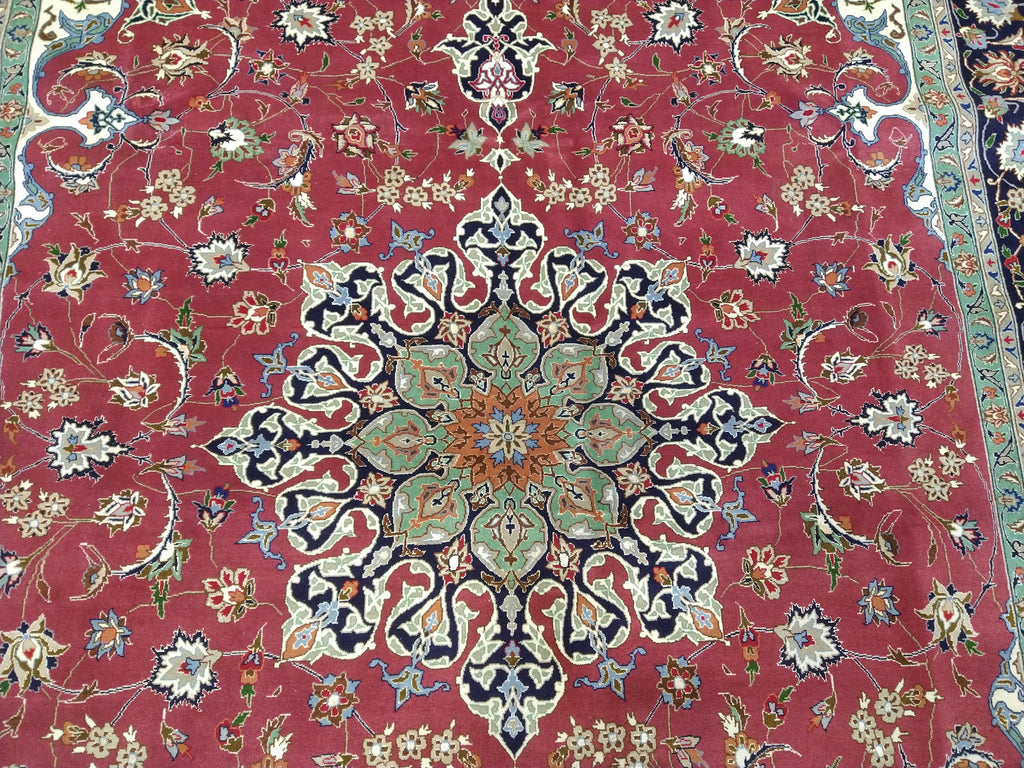 7 x 10 FINER QUALITY Authentic Persian Tabriz Rug Wool and Silk 400 KPSI #5052