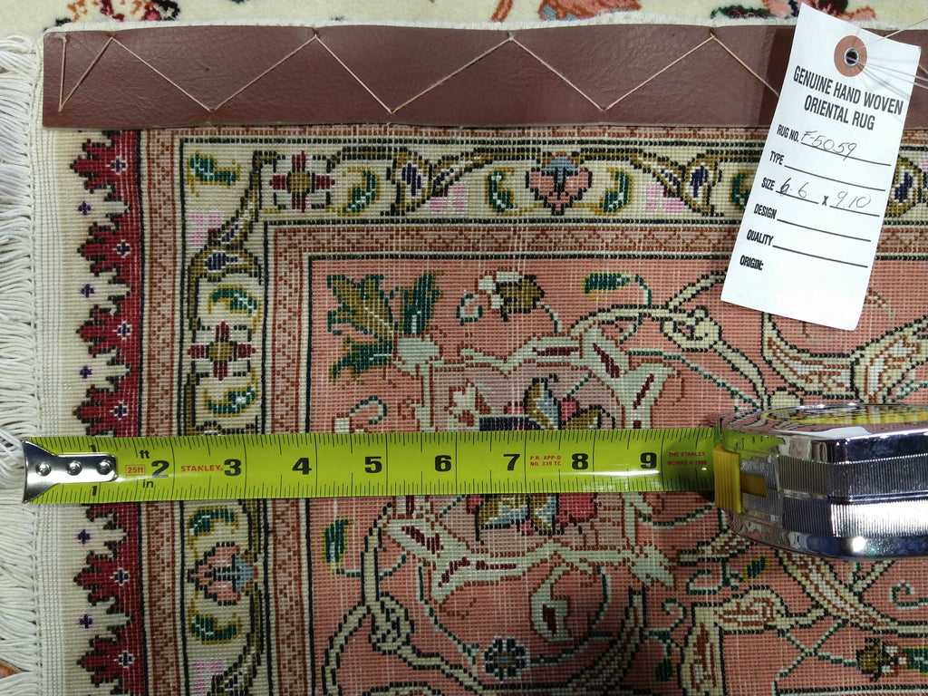 6 x 10 Fancy Rug wool & Silk 400 KPSI #5059