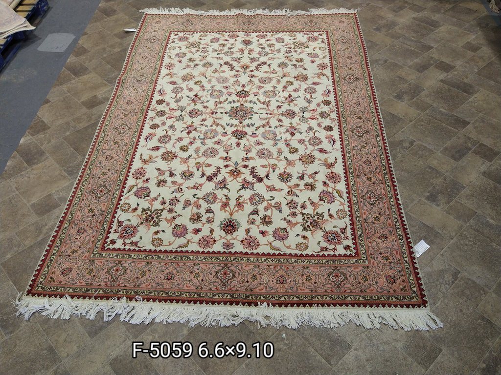 6 x 10 Fancy Rug wool & Silk 400 KPSI #5059