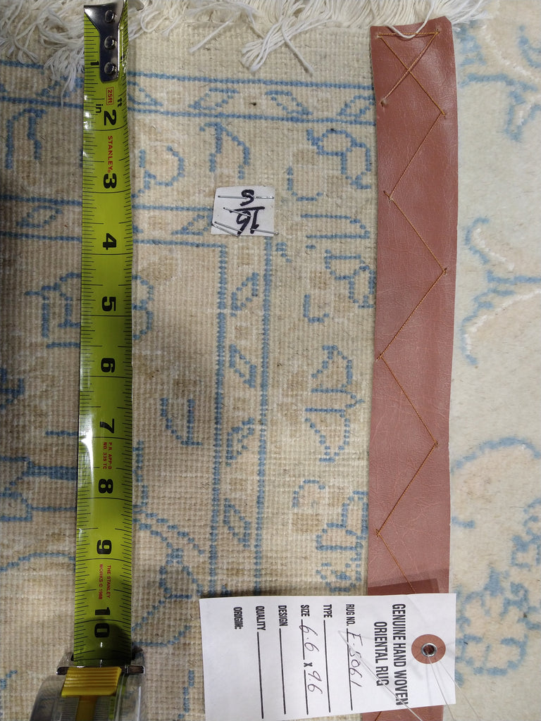 6.6 x 9.6 Persian Tabriz Rug Pale Colors #5061