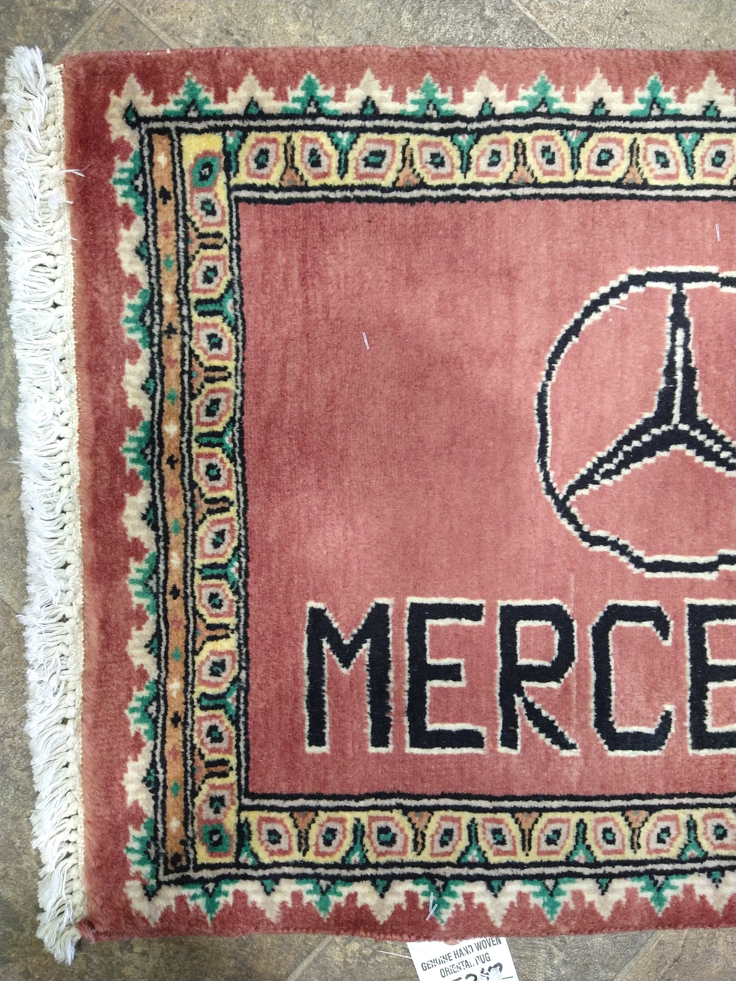 2' x 3' Handmade Mercedes Benz Rug 16273 – Bestrugplace