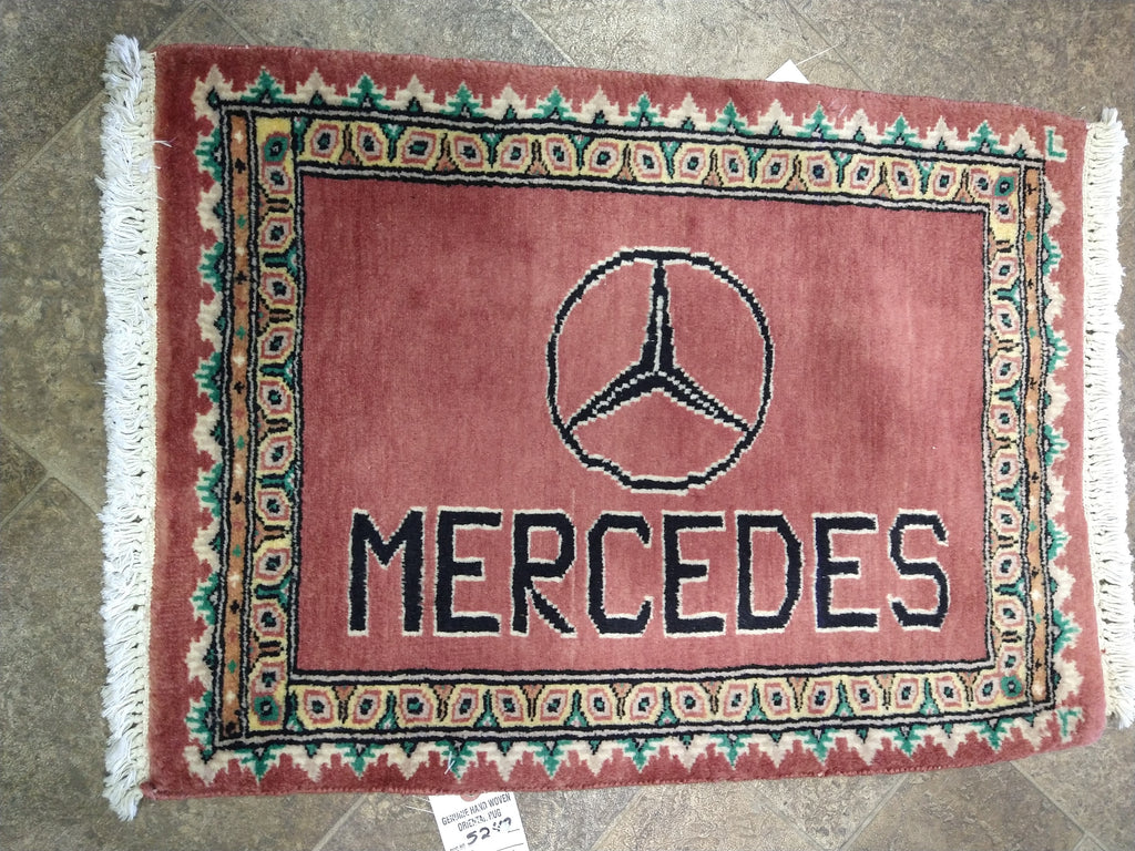 2' x 2' Mercedes Benz Mat Hand-knotted Rug #5248